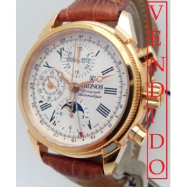 Kronos Quantieme Automatic Moon Phase Gold